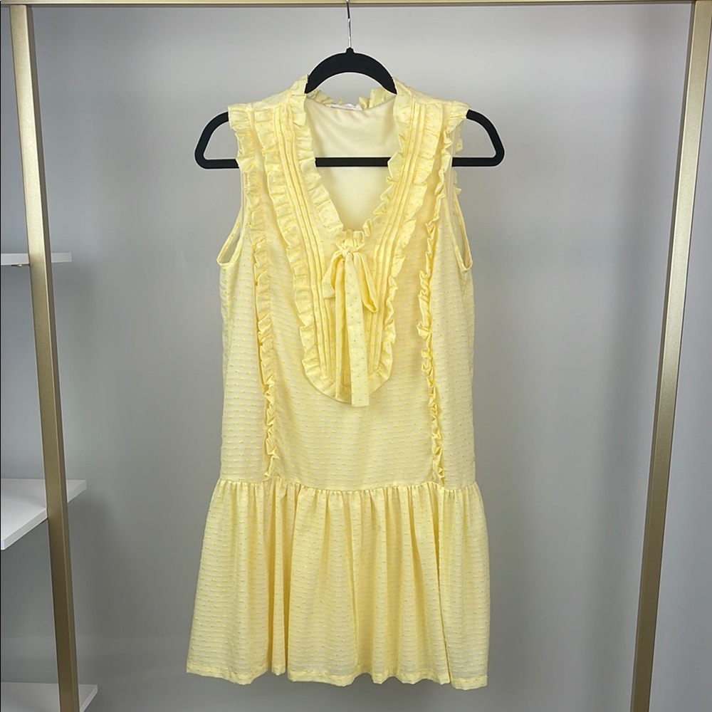 Deby Debo Elegant Yellow Sleeveless Dress Size S
